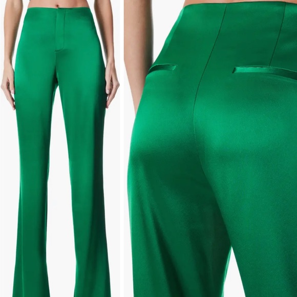 Alice + Olivia Pants - Satin Flare Pants Alice + Olivia